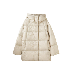 U/TI米白色大廓形云感羽绒服女装轻盈感鸭绒外套尤缇时尚冬季新款