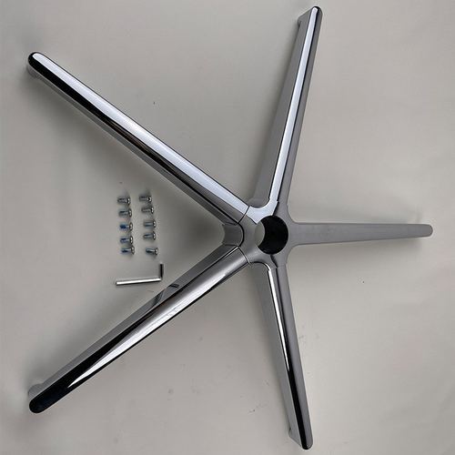 五星脚休闲转椅脚椅子底座底座配件腿电镀脚拆装五星办公椅椅子
