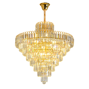 欧式客厅吊灯水晶家用餐厅饭厅门厅入户灯现代楼梯复式楼大厅吊灯