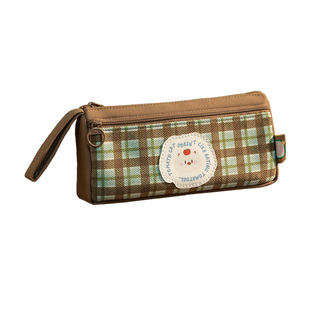 三年二班 格格屋笔袋女生2025新款秋冬高颜值ins风大容量男孩文具盒小众不撞款简约小学初中生铅笔盒超火笔袋