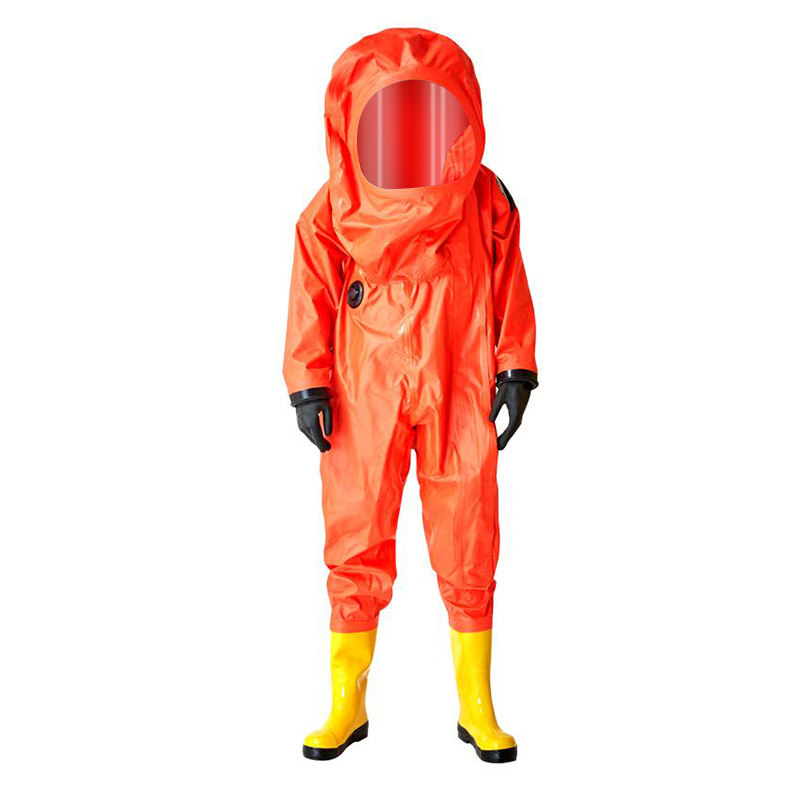 消防轻型防化服重型全封闭防化服连体二级化学防护服耐酸碱液氨服