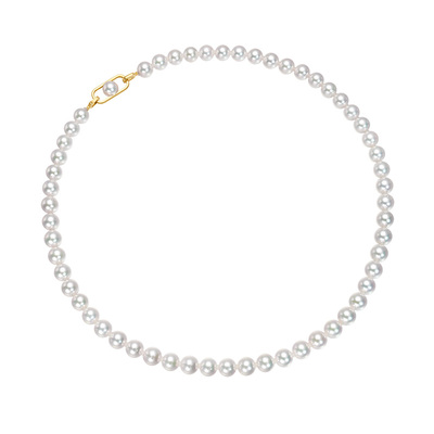 LynnHaven麟玟 EARTH环抱 18K金Akoya海水珍珠项链串珠礼物带大证