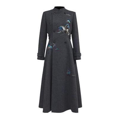 绵羊毛刺绣百搭时尚女士外套