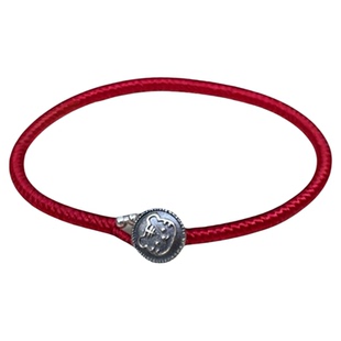 马年生肖配件 925泰银纽扣子泰蜡金刚结手工编本命年红绳饰品材料