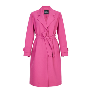 婉甸2025玫红长款风衣优雅风外套1241B01DY1