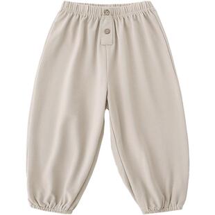 【莫代尔+桑蚕丝】儿童裤子夏季薄款男女童休闲裤春季宝宝防蚊裤