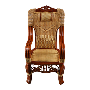 包邮天然藤椅老板椅办公椅休闲高背椅真藤护腰久坐舒适藤编太师椅