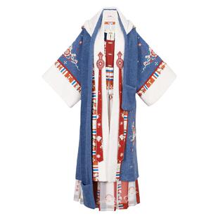 花朝记｜九色鹿｜冬季毛绒汉服｜雪景旅拍｜明制竖领衫比甲对襟袄