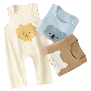 汤尼倍儿婴儿背带裤秋冬季加厚裤子可爱超萌小月龄男女宝宝连体裤