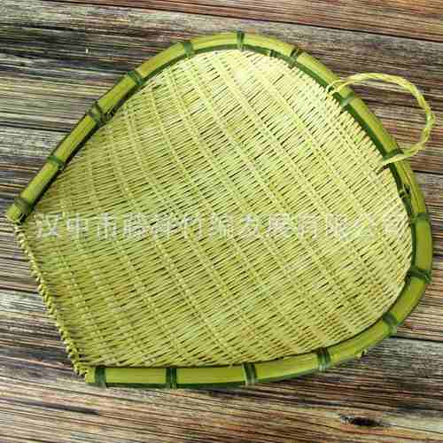 竹编簸箕家用竹筲箕竹淘米饭店饭沥洗菜农家篮子火锅店筛晾晒收纳