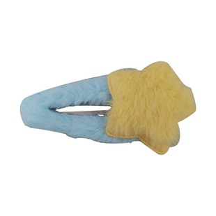 彩色甜美韩系毛绒星星发夹侧边刘海碎发bb夹冬季发卡发饰2025新款