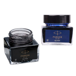 派克墨水钢笔用parker速干非碳素纯蓝黑色绿彩墨ink高级不堵笔