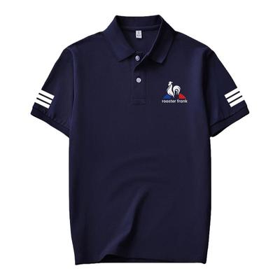 法国公鸡polo衫男短袖夏季潮牌男士宽松休闲大码薄款翻领半袖T恤