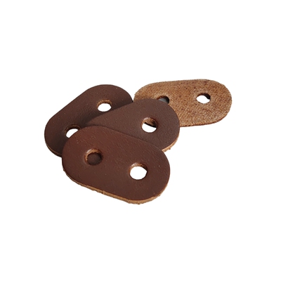 服装配件猪鼻扣牛皮双孔绳尾调节