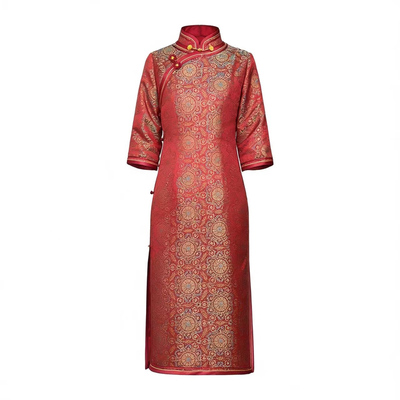 香薇姿2026非遗宋锦真丝订婚旗袍