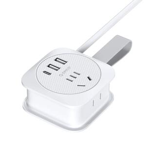 奥睿科口袋排插便携式旅行插座多功能接线板宿舍USB插排桌面充电