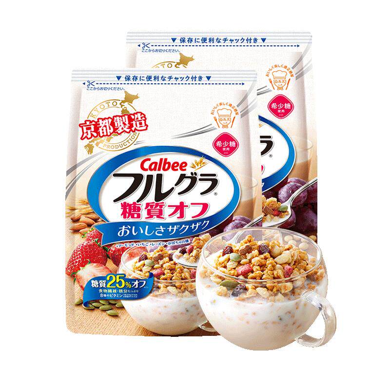 【自营】卡乐比水果麦片燕麦片早餐零食即食冲饮谷物代餐减糖*2