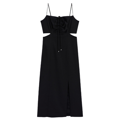 bebe夏季新款镂空吊带连衣裙