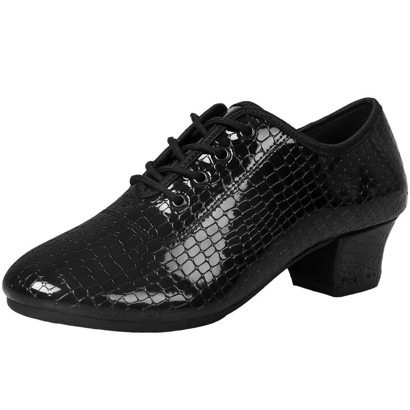 特丝丽她专业拉丁舞鞋女中跟亮皮跳舞鞋软底形体鞋室外恰恰舞蹈鞋