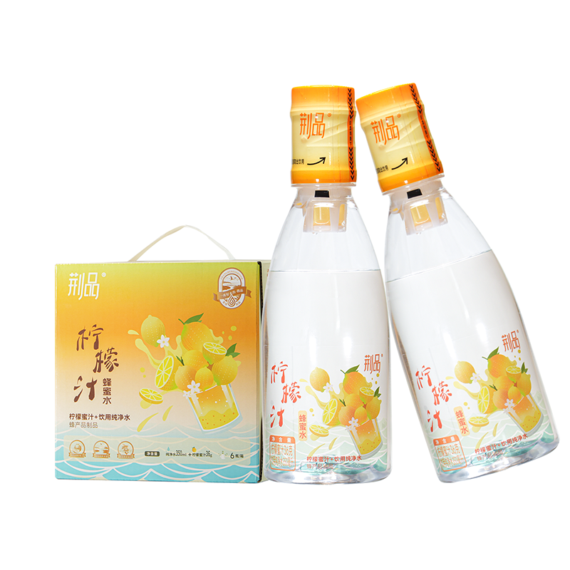 荆品柠檬蜂蜜水分离式水果汁瓶盖柠檬水解渴健康整箱果味饮料瓶装