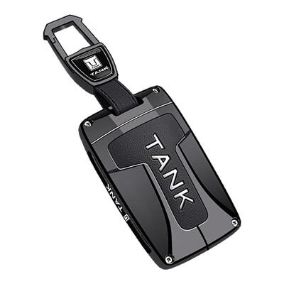 坦克真皮金属车用钥匙包