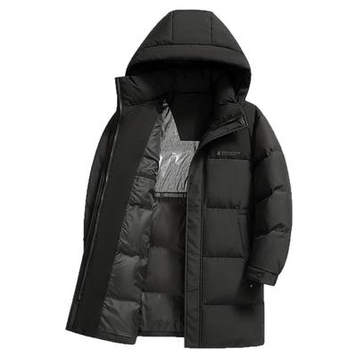 超厚款爸爸冬装羽绒服中长款
