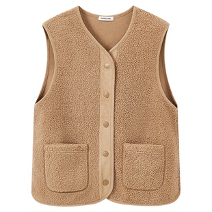 【双面马甲】伊维斯保暖背心加绒防寒外套衬衫叠穿家居服2025新款