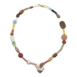 V*t*Pla*et买手店 Pic*iqu*多宝满足鸟串珠短项链彩色童趣锁骨链