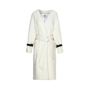 【商场同款】HPLY荷比俪冬季新袖口撞色皮袢大胆碰撞挺阔时尚大衣