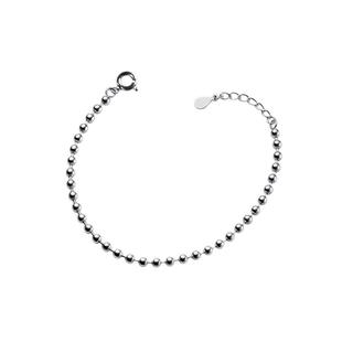 925银手链女圆形光珠豆豆设计简约气质时尚百搭清新款精致送女友