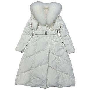 Atu studios【陪你过冬】轻奢气质狐狸毛领白鸭绒收腰羽绒服长女