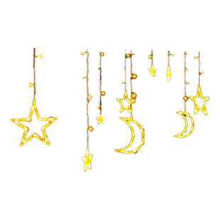 太阳能瀑布星星灯串户外防水庭院花园阳台布置装饰露台网红彩灯带