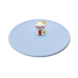 新品10cm12cm招财猫咪硅胶马克杯盖大口径食品级硅胶防尘防摔保温