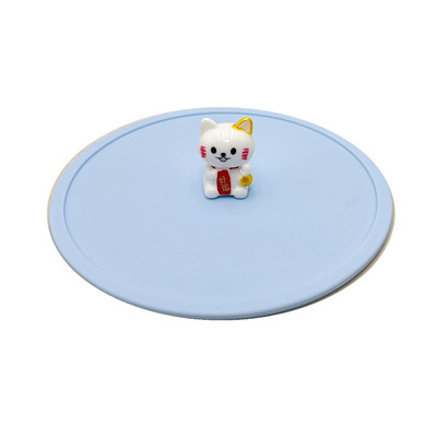 新款招财猫食品级硅胶马克杯盖