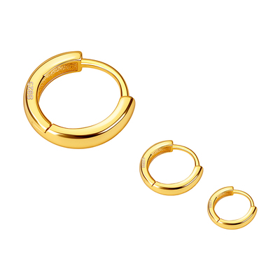 Lnieer925纯银素圈小耳圈女