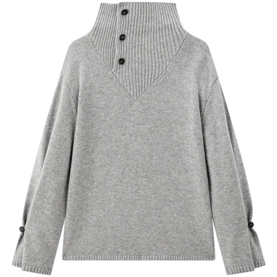 太平鸟羊绒混纺多领型针织衫