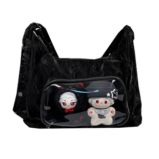 基础款漫展二次元10cm娃包大容量单肩斜挎双肩痛包谷子吧唧饺子包