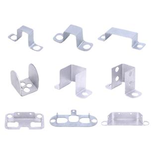 铁艺配件护栏连接几字架锌钢阳台栏杆围墙固定方管入墙卡楼梯支架