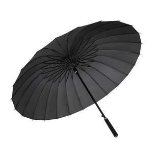 男士长柄雨伞定制logo暴雨专用汽车大号双人黑色禁欲系全自动伞男