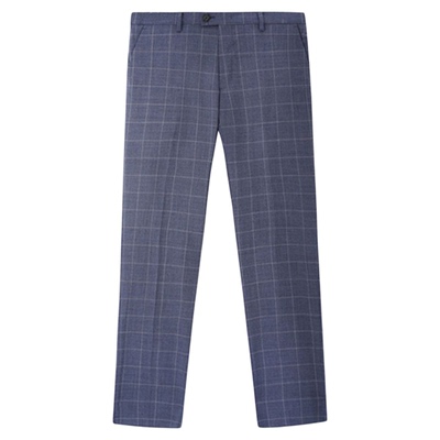 ZIOZIA夏季时尚商务男士舒适修身羊毛混纺直筒西裤ZSP02208J