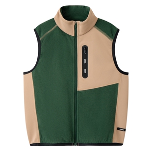 安奈儿童装男童女童立领马甲秋休闲双面摇粒绒保暖马夹