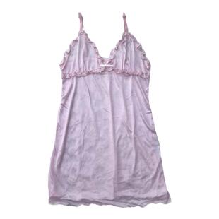 可调节双肩带荷叶边薄款透视性感美背吊带睡裙多色短裙家居裙3017