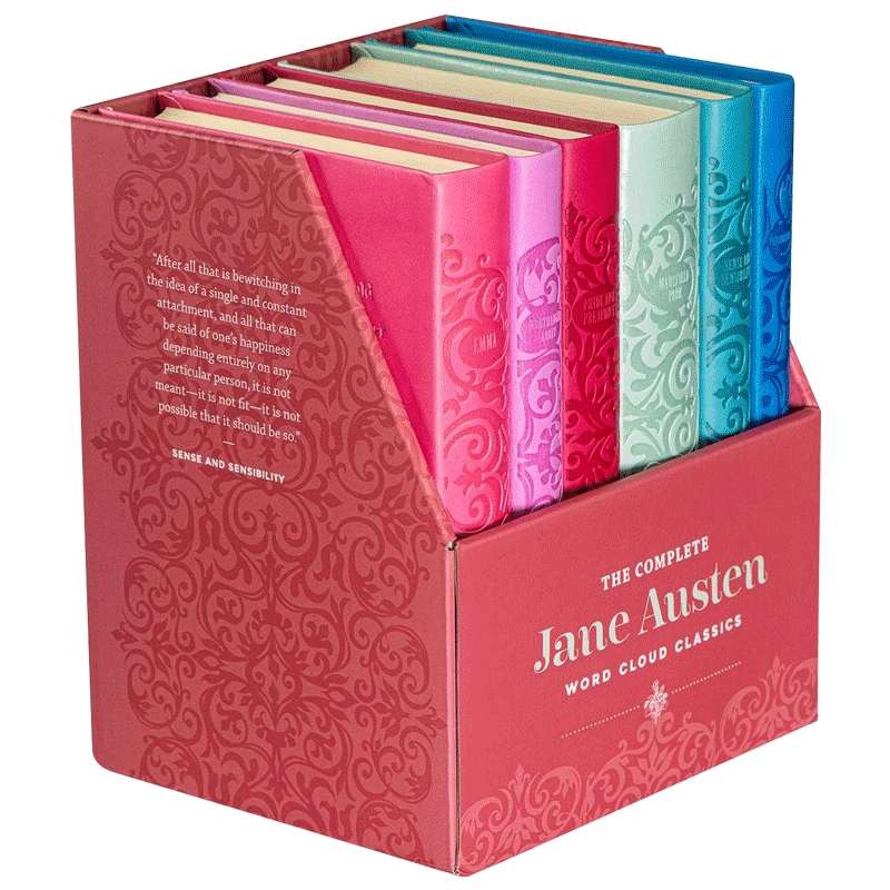 精装 英文原版 Jane Austen Boxed Set Word Cloud Classics Flexibound 简奥斯丁合集 6本盒装 云经典 英文版