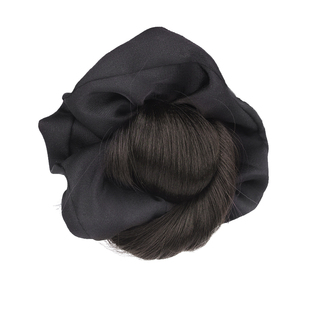 低丸子头假发抓夹花苞头假发鬓盘发发圈发饰后脑勺蓬松神器假发包