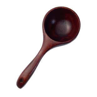 韩国吃播boki同款勺子木质手拿接菜木勺网红井柏然餐具日式大木碗