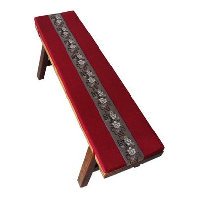 长条凳棉麻中式定制板凳椅子坐垫