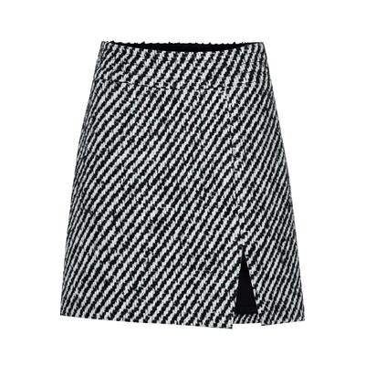 【商场同款】HPLY荷比俪新斜纹开叉A字裙子半身裙HMD44700312