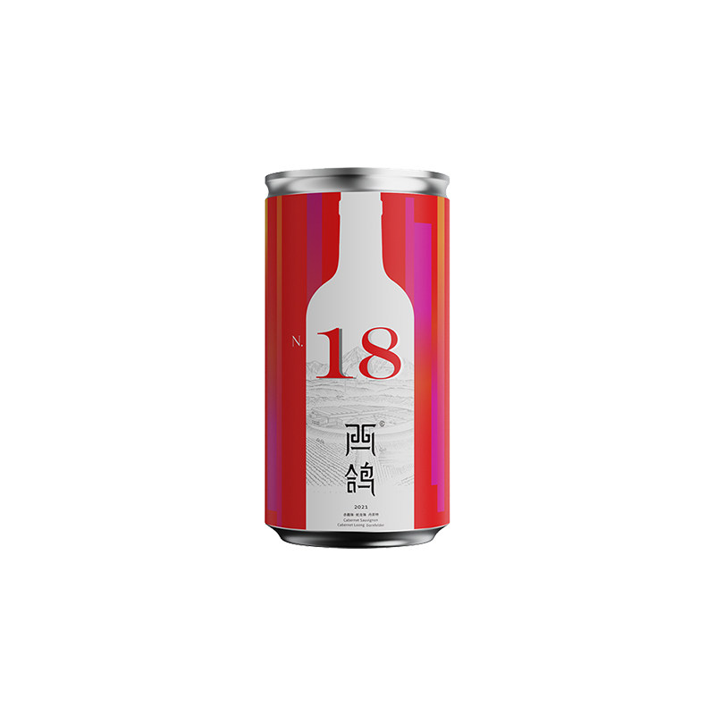西鸽酒庄N18干红葡萄酒宁夏贺兰山东麓罐装赤霞珠混酿红酒190ml