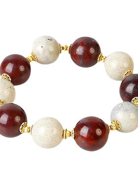 月球白月光陨石火星陨石手串16mm太空个性礼气质百搭简约天然手工