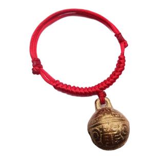 有声虎头学步铜铃铛防踢被男女宝宝老人婴儿童脚链本命年红绳手链
